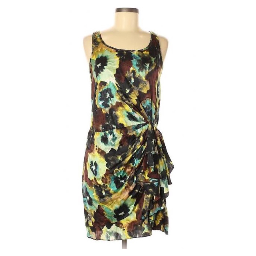 CYNTHIA STEFFE: silk watercolor floral dress